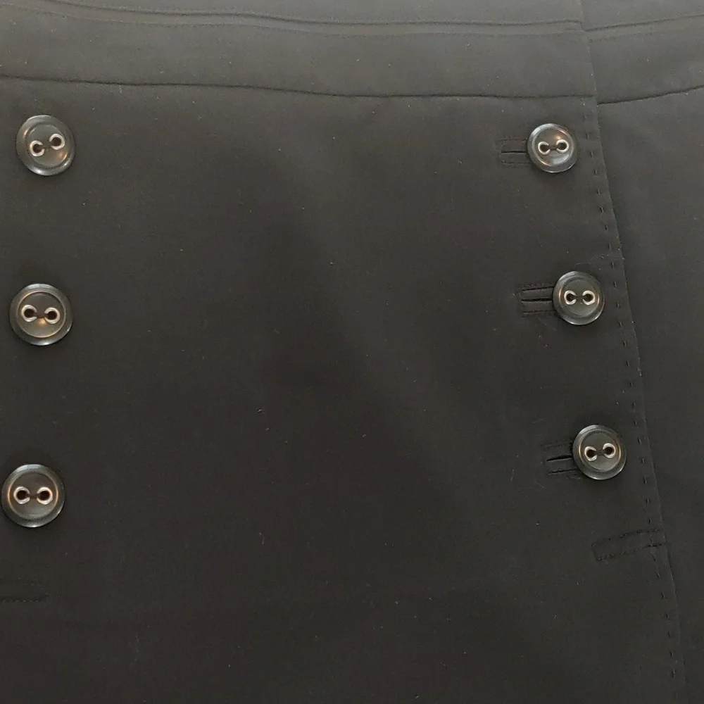 Investments Women's Black Skirt with 6 Button Sailor Front Sze 12